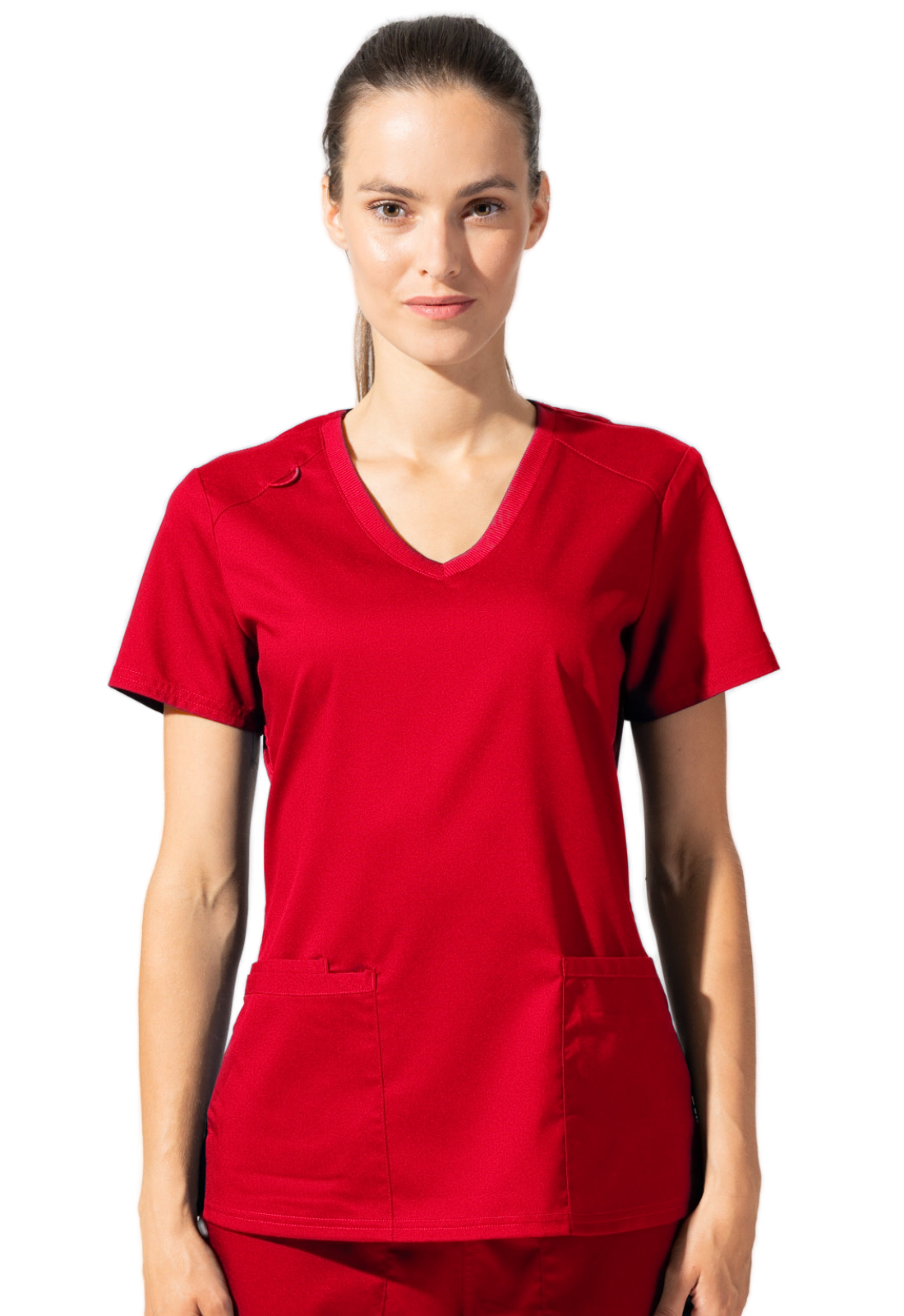 Polera Clínica Mujer Proflex LT105 Rojo