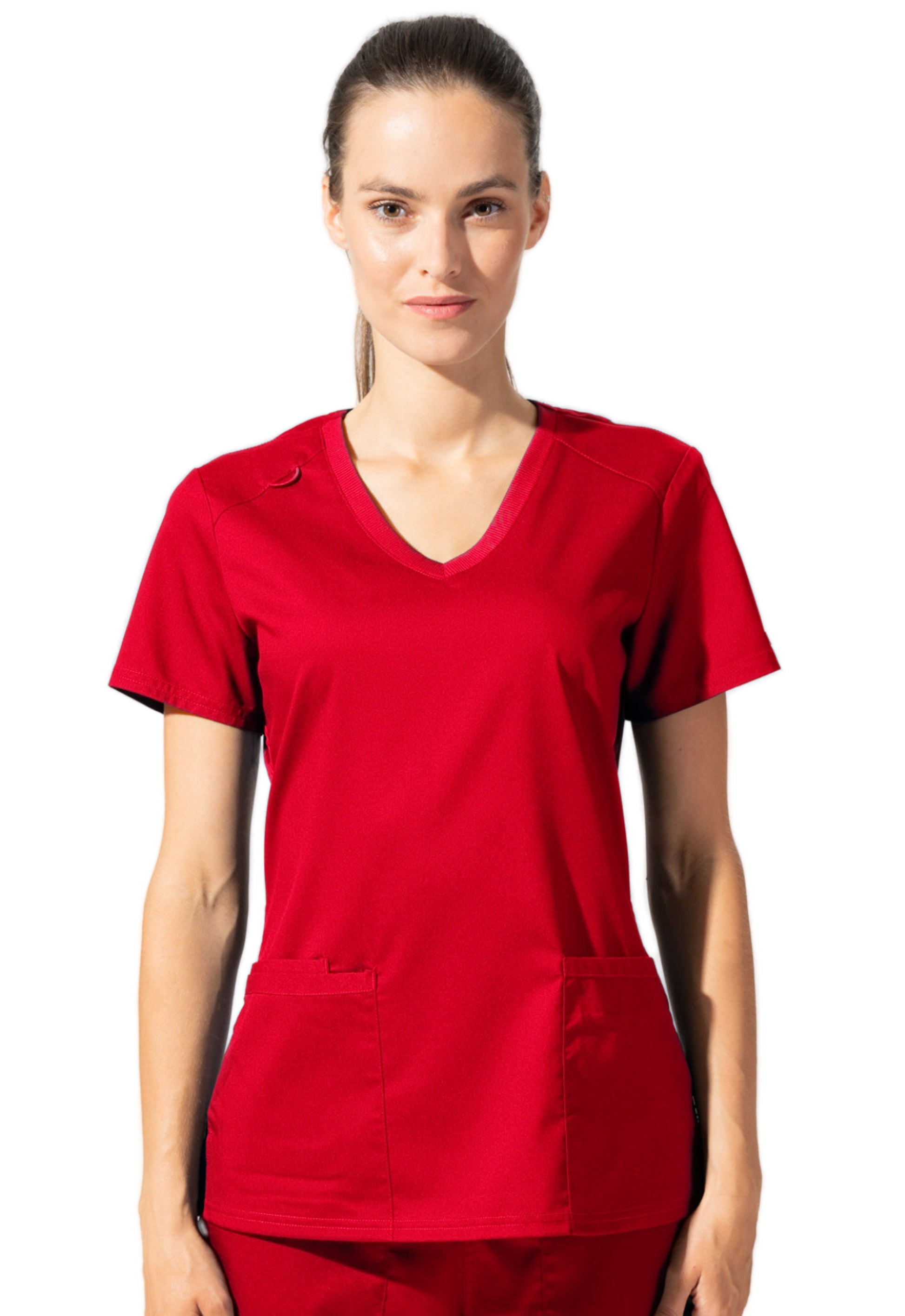 Polera Clínica Mujer Proflex LT105 Rojo