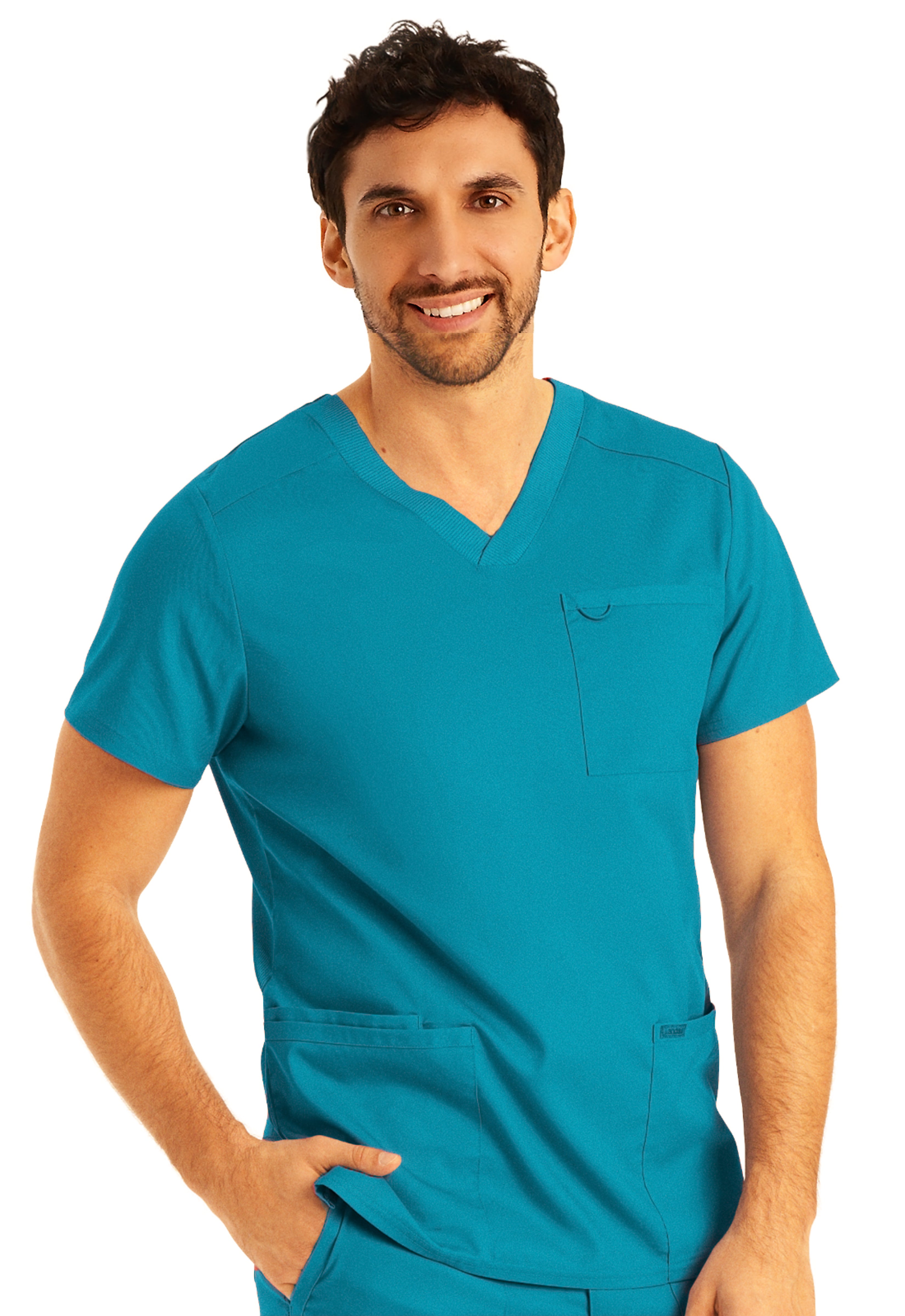 Polera Clínica Hombre Proflex LT109 Teal