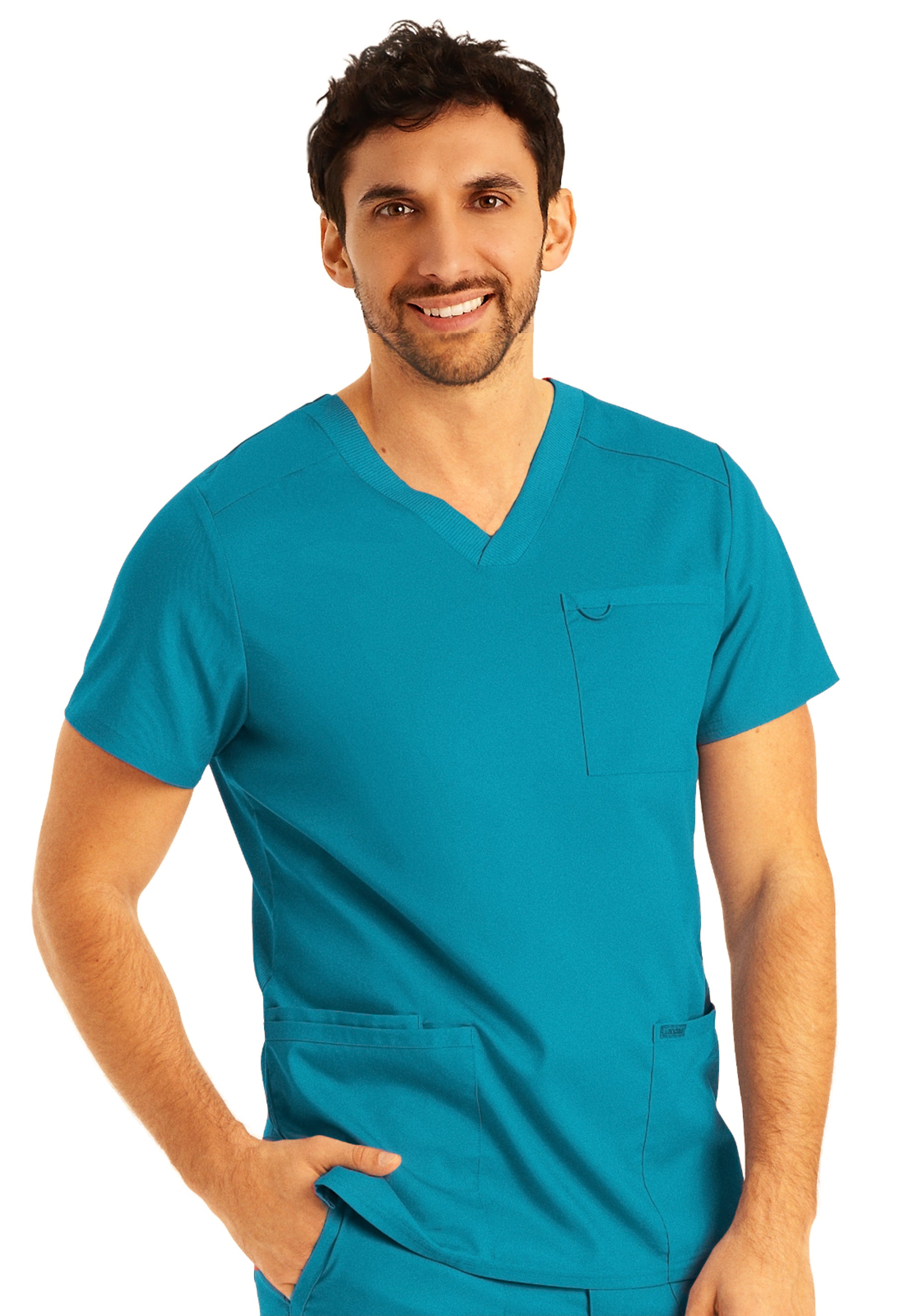 Polera Clínica Hombre Proflex LT109 Teal