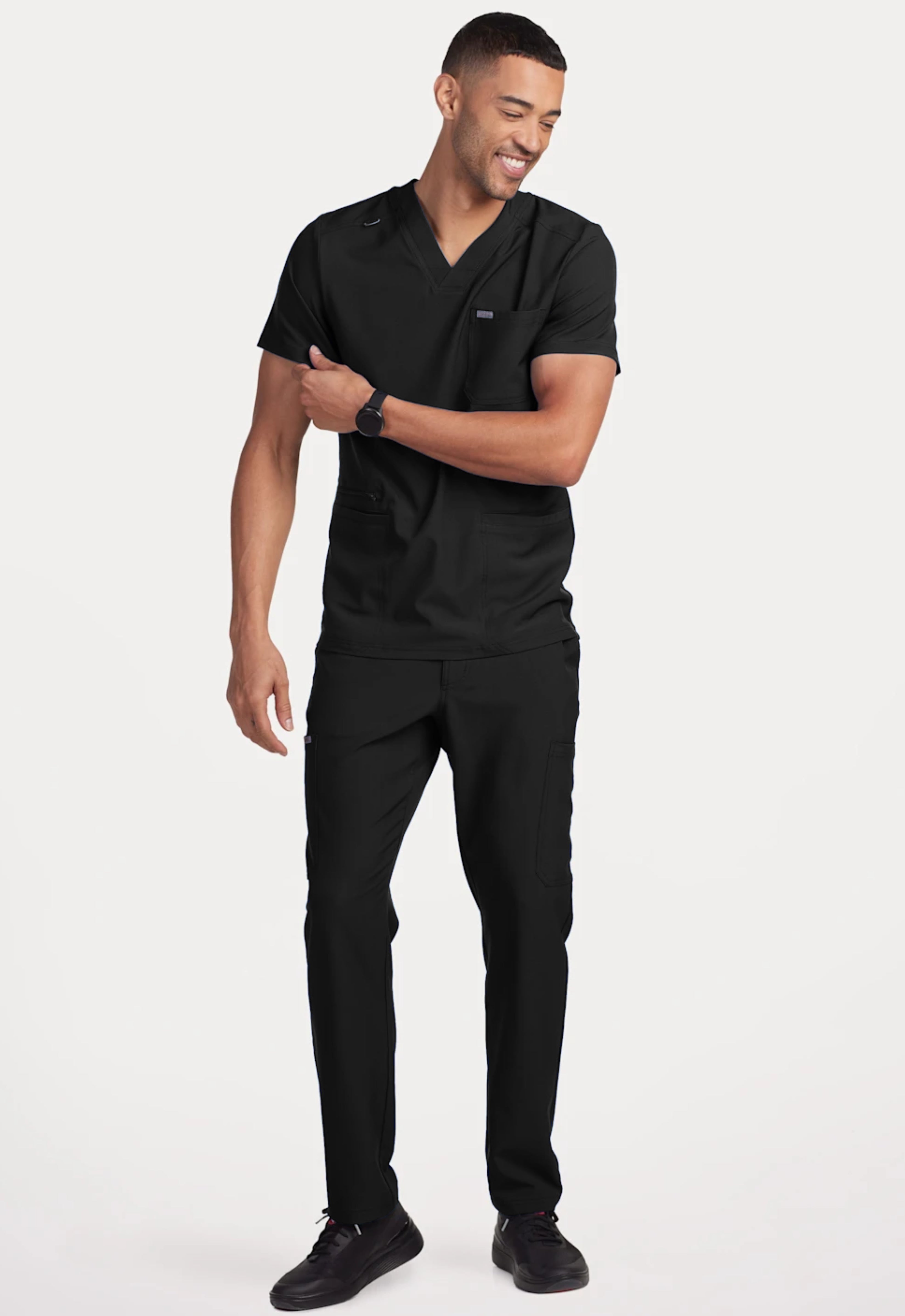 Polera Clínica Hombre Forward LT110 Negro