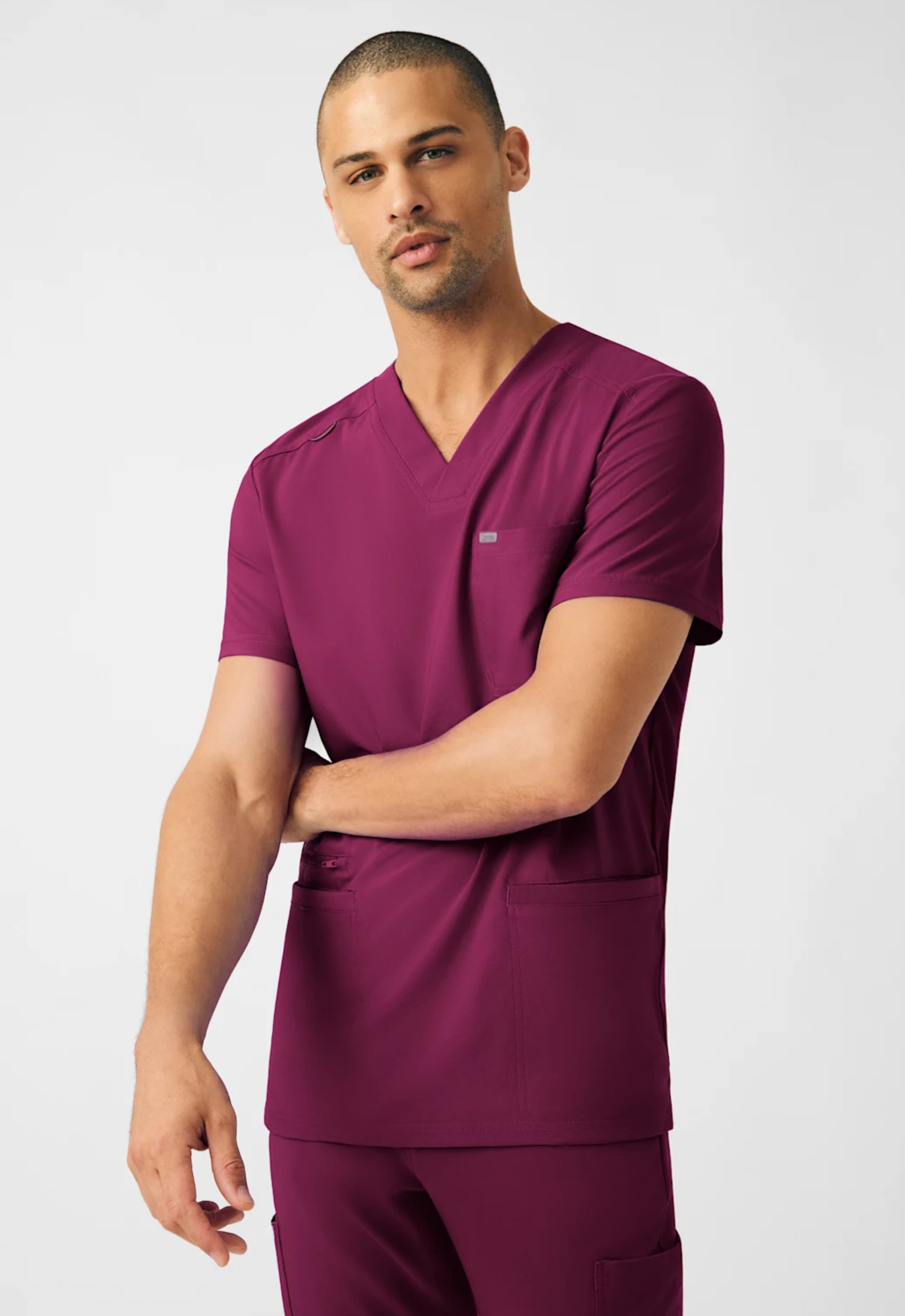 Polera Clínica Hombre Forward LT110 Burdeo