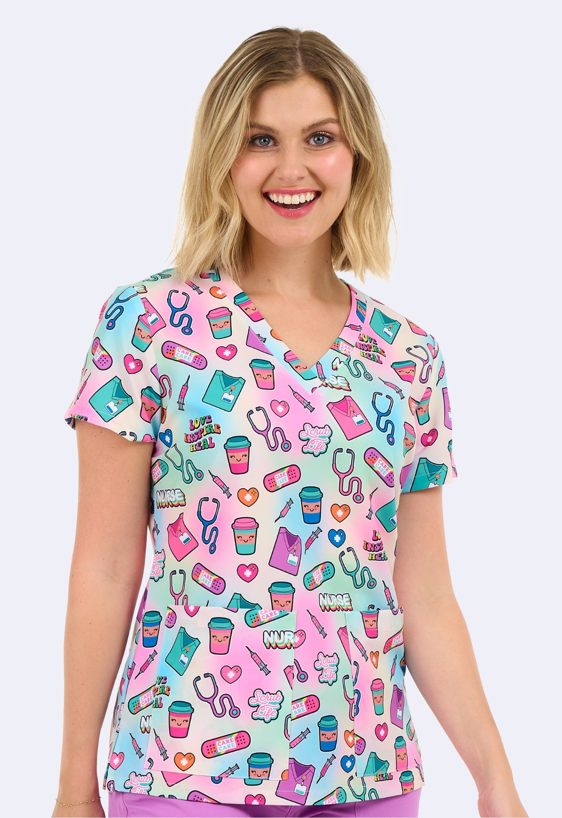 Polera Clínica Estampada Mujer 1054 SBLF
