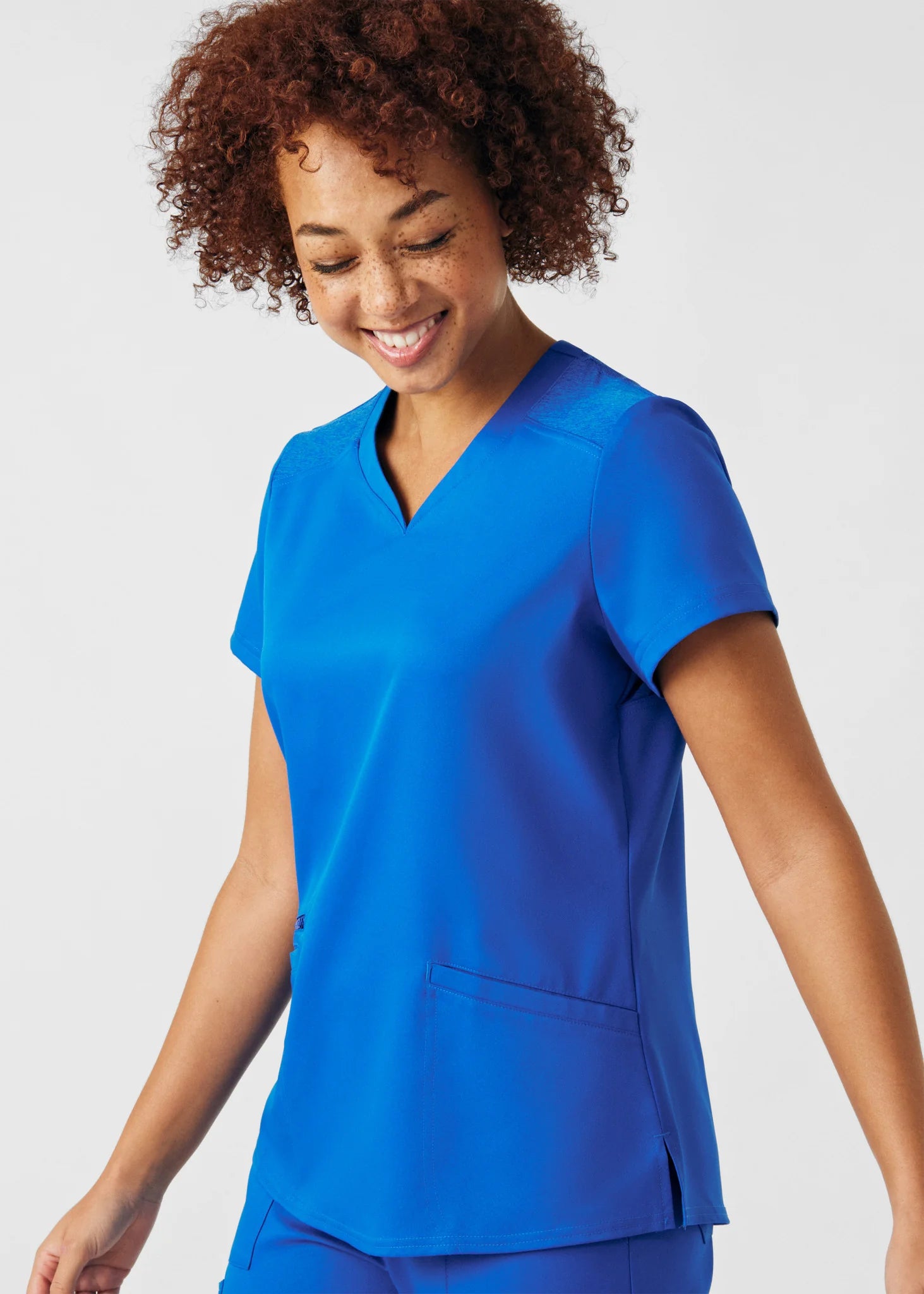 Polera Clínica Mujer Vibe WT121 Azul Rey