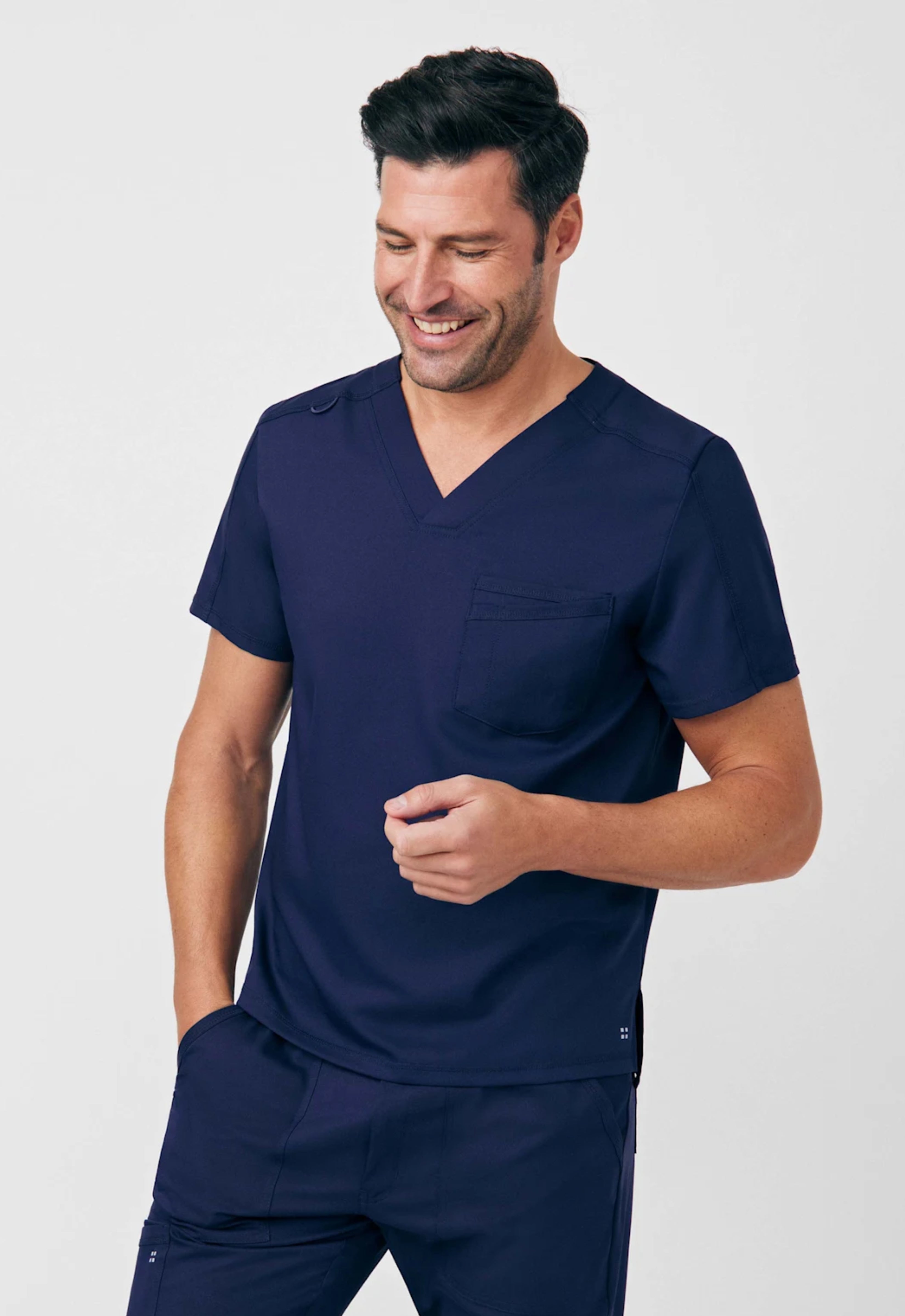 Polera Clínica Hombre Vibe WT150 Azul Marino