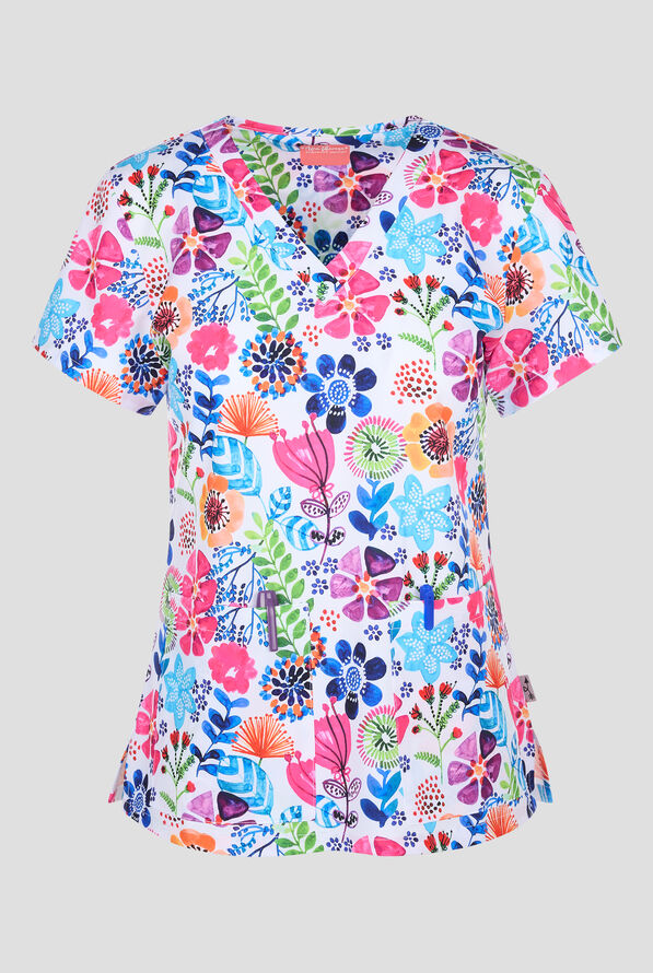 Polera Clínica Estampada Mujer 1054 BNBZ