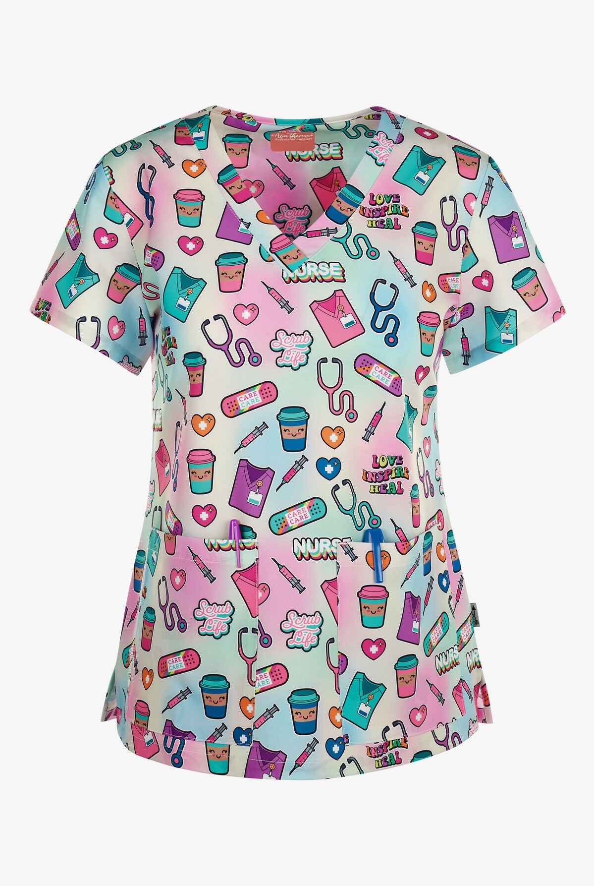 Polera Clínica Estampada Mujer 1054 SBLF