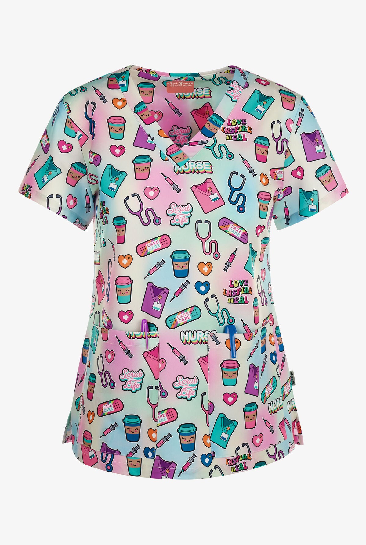 Polera Clínica Estampada Mujer 1054 SBLF