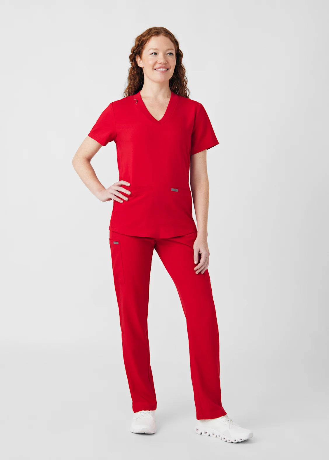 Polera Clínica Mujer Forward LT100 Rojo