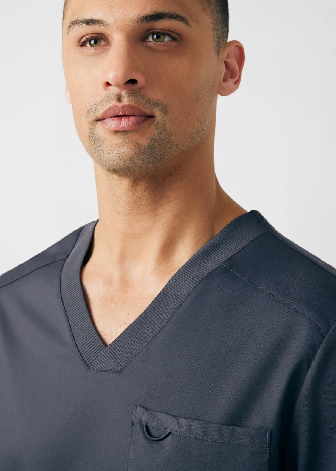 Polera Clínica Hombre Proflex LT109 Plomo