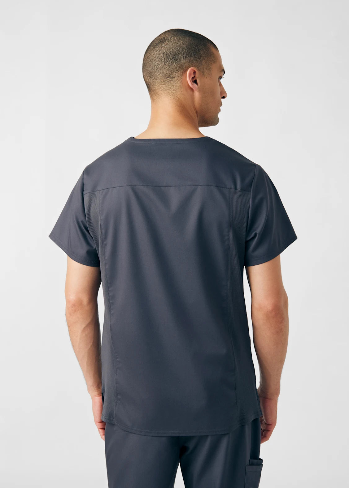 Polera Clínica Hombre Proflex LT109 Plomo