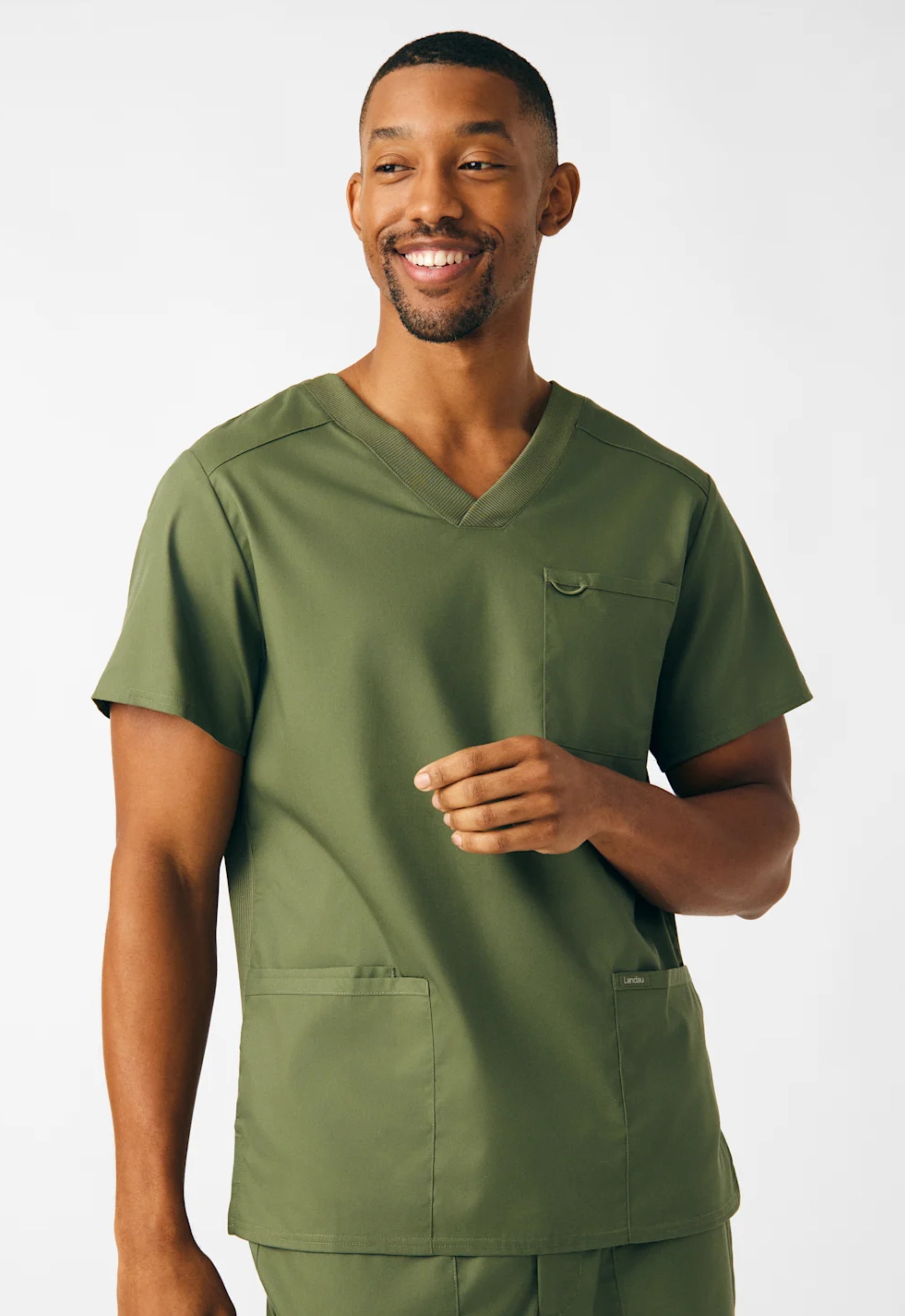 Polera Clínica Hombre Proflex LT109 Olivo