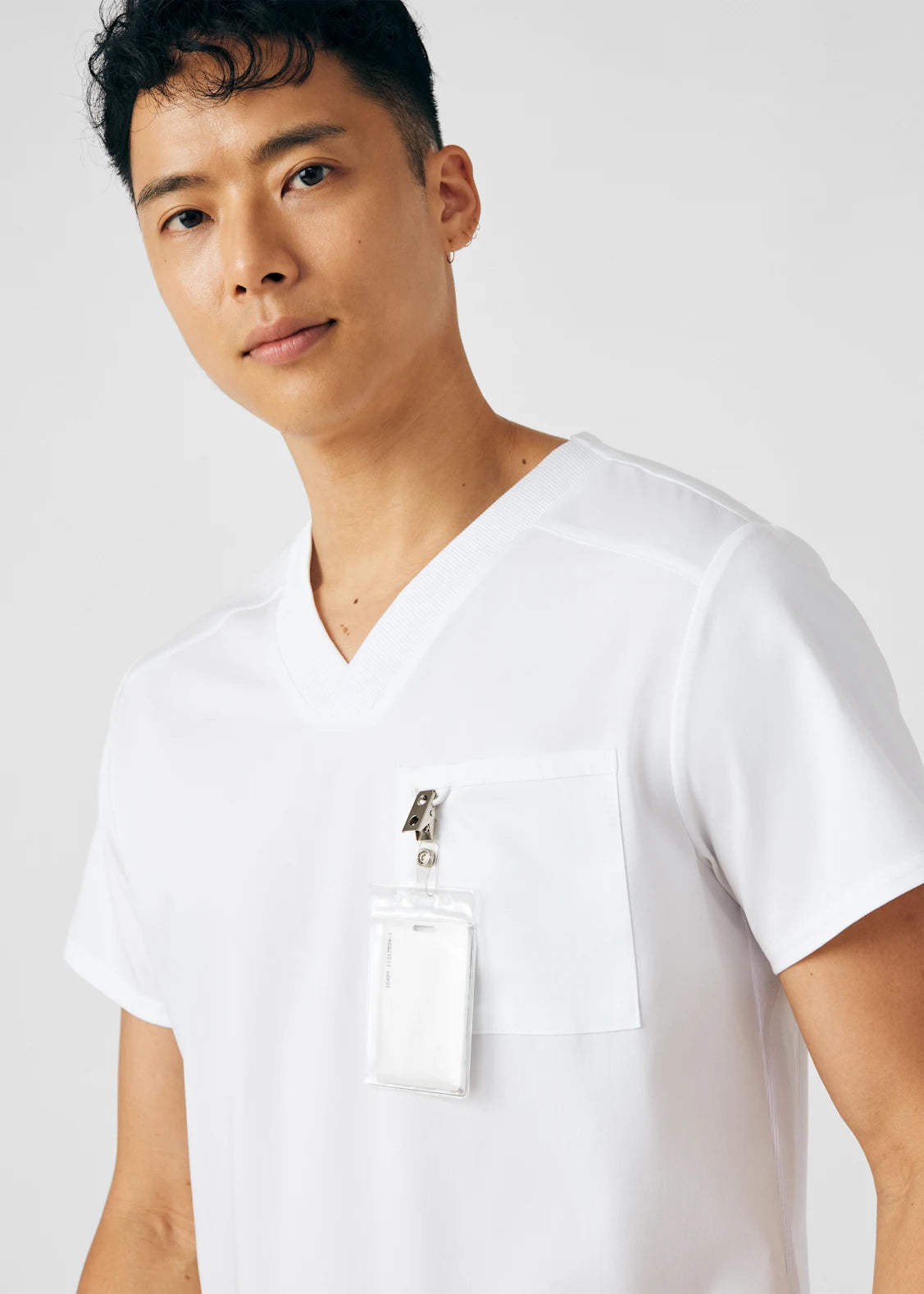 Polera Clínica Hombre Proflex LT109 Blanco