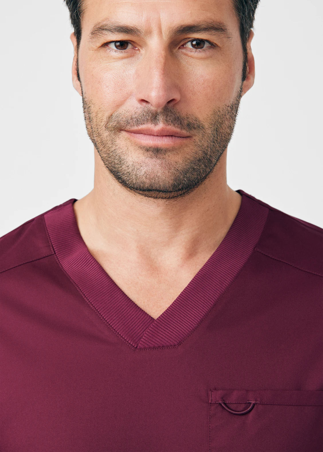 Polera Clínica Hombre Proflex LT109 Burdeo