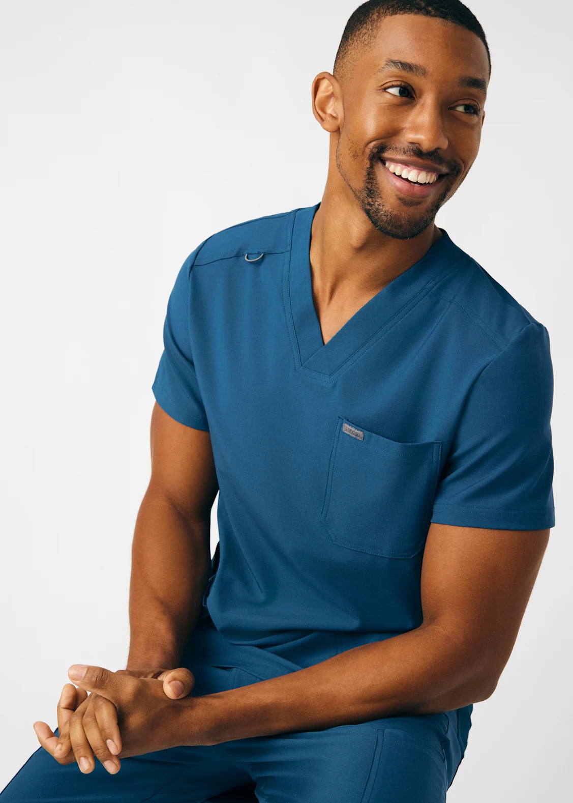 Polera Clínica Hombre Forward LT110 Caribbean Blue