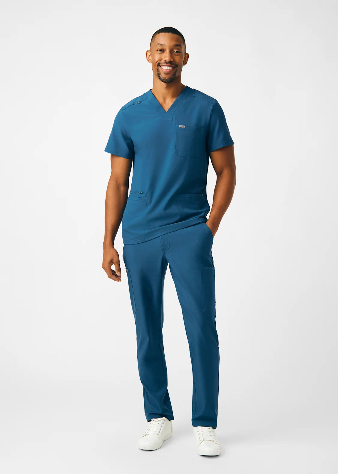 Polera Clínica Hombre Forward LT110 Caribbean Blue