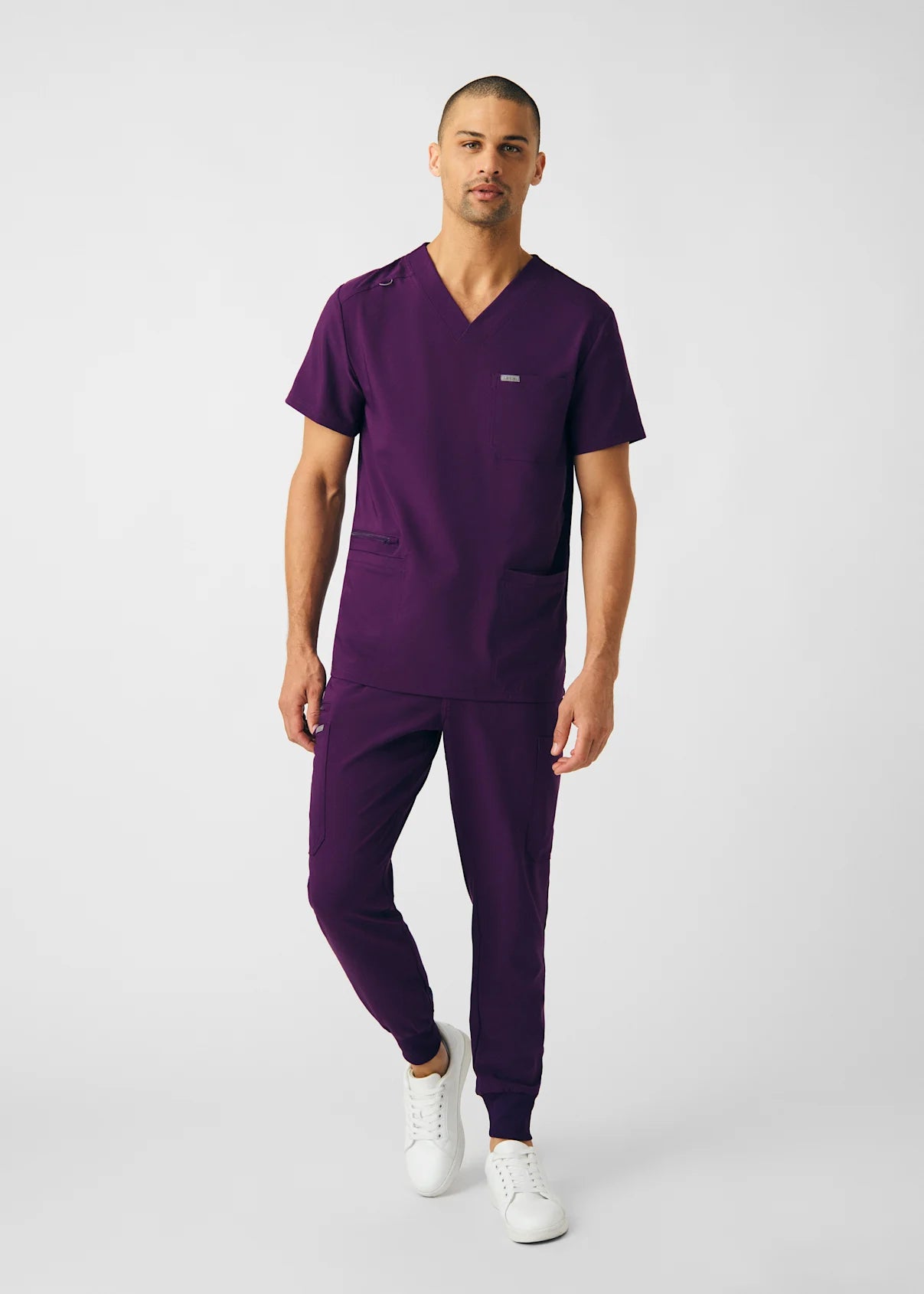 Polera Clínica Hombre Forward LT110 Morado Eggplant