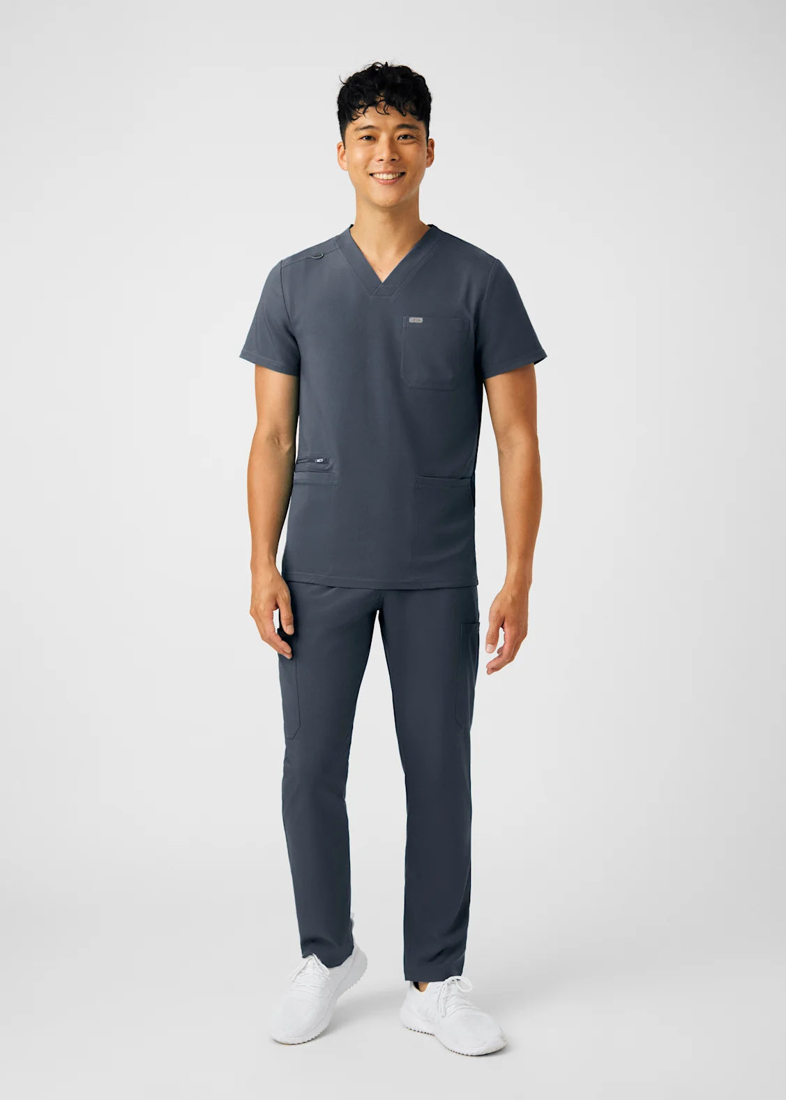 Polera Clínica Hombre Forward LT110 Plomo