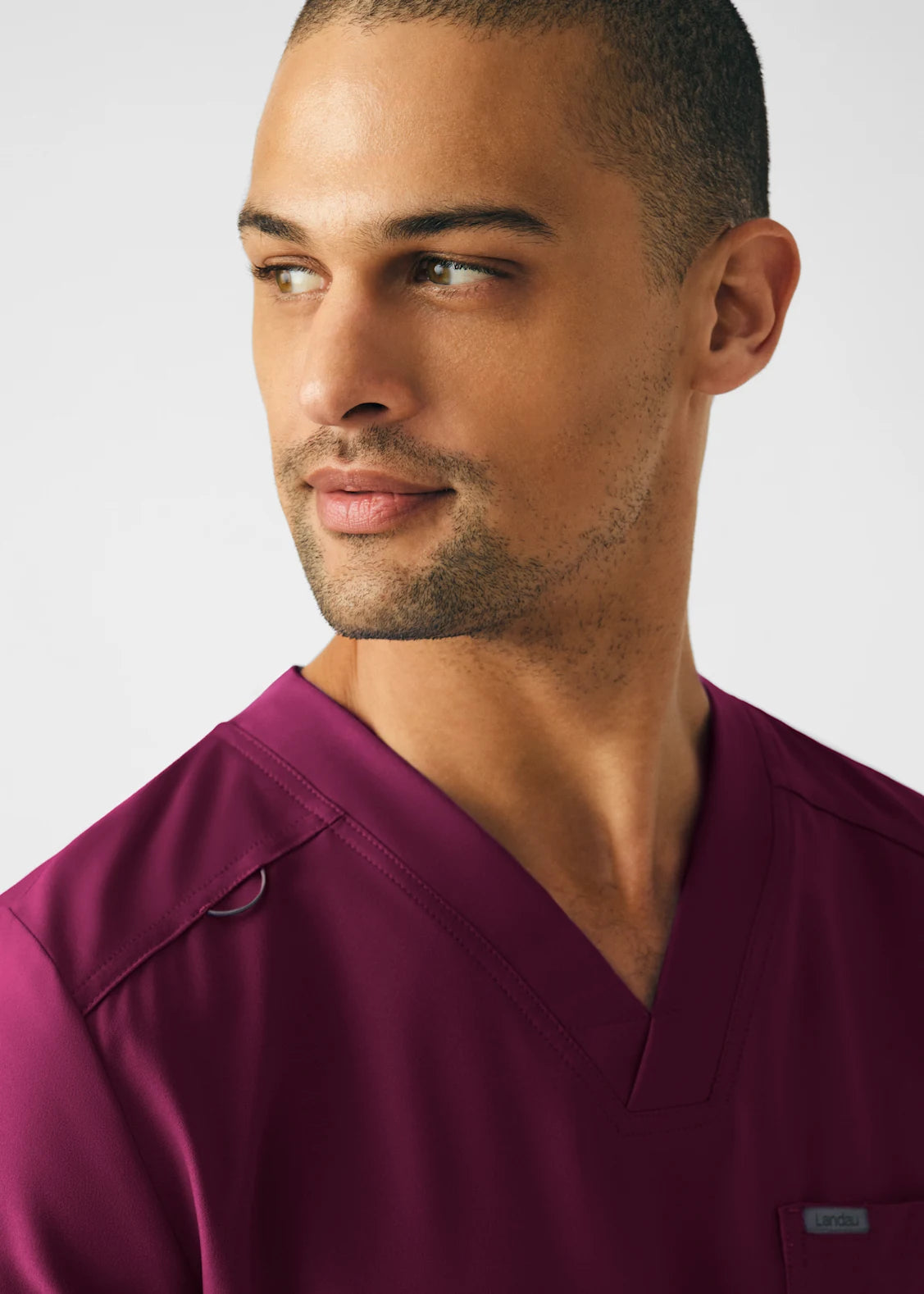 Polera Clínica Hombre Forward LT110 Burdeo