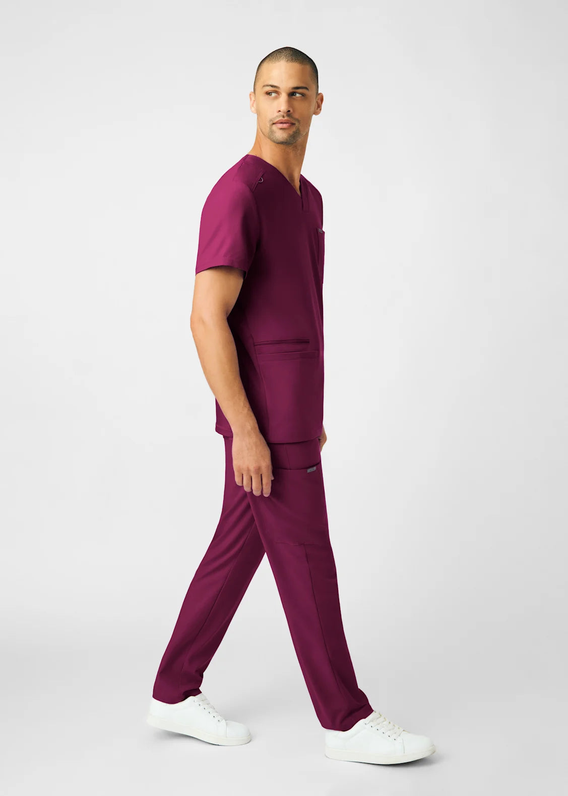Polera Clínica Hombre Forward LT110 Burdeo