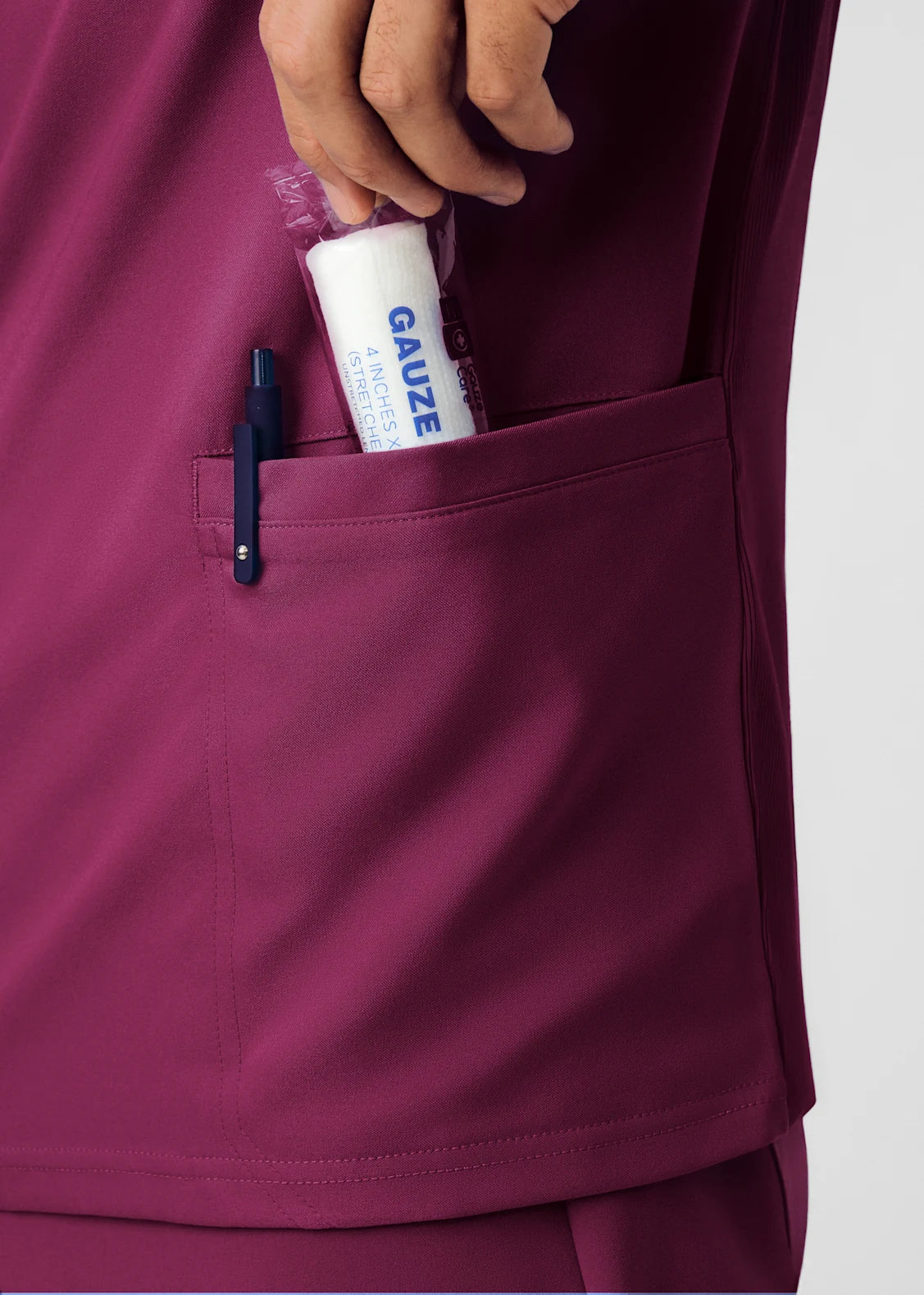 Polera Clínica Hombre Forward LT110 Burdeo