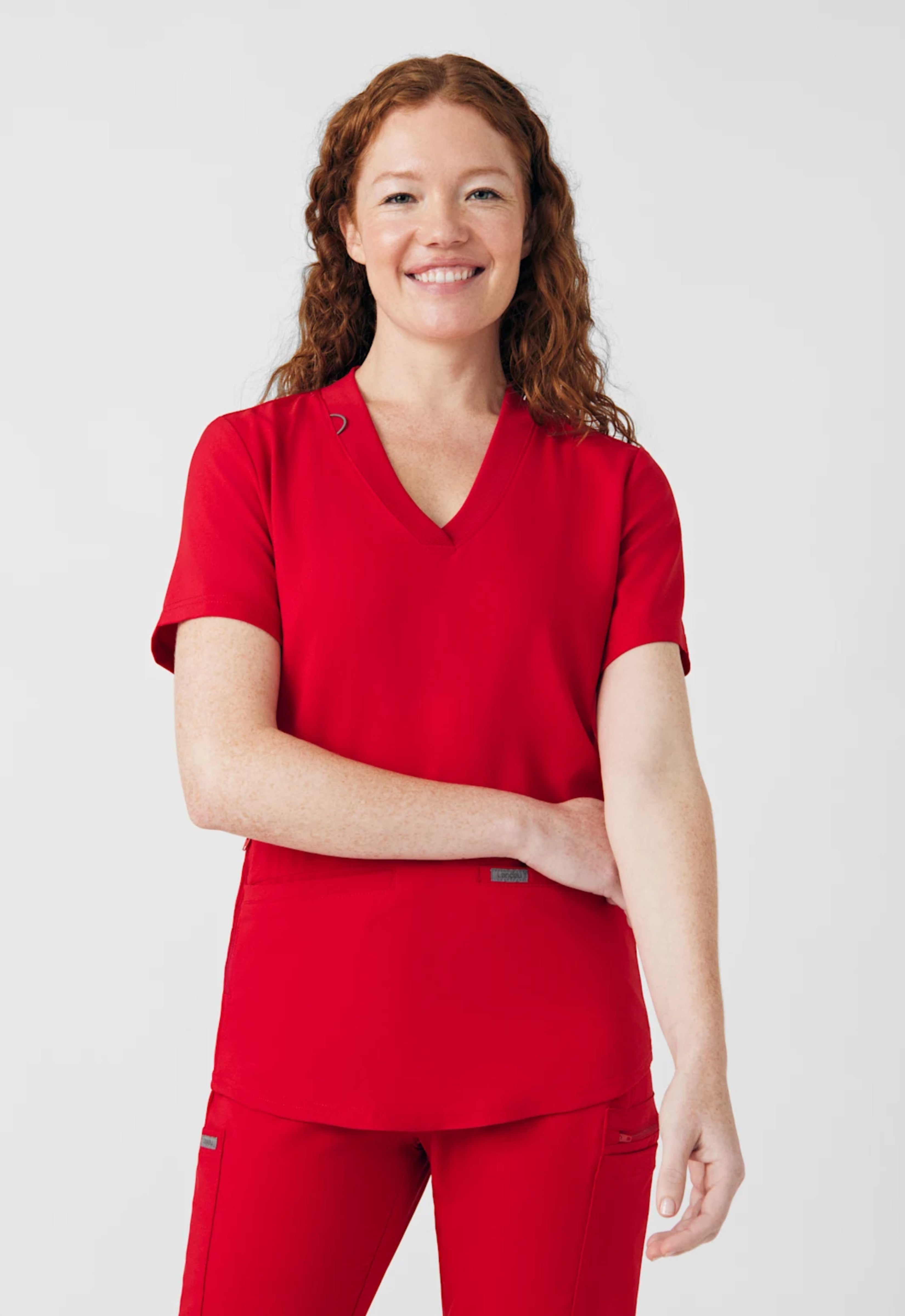 Polera Clínica Mujer Forward LT100 Rojo