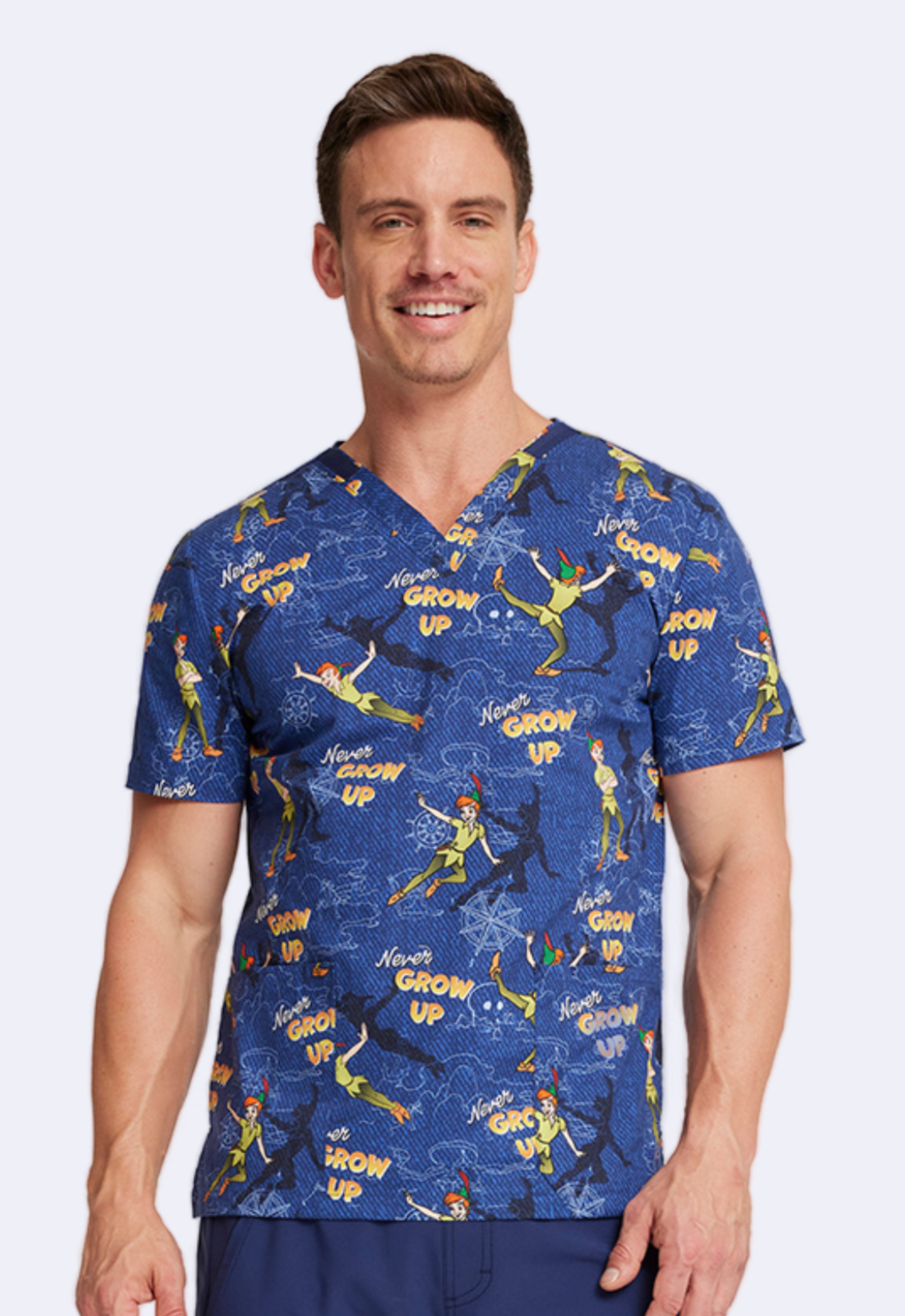 Polera Clínica Estampada Hombre TF728 PEOM