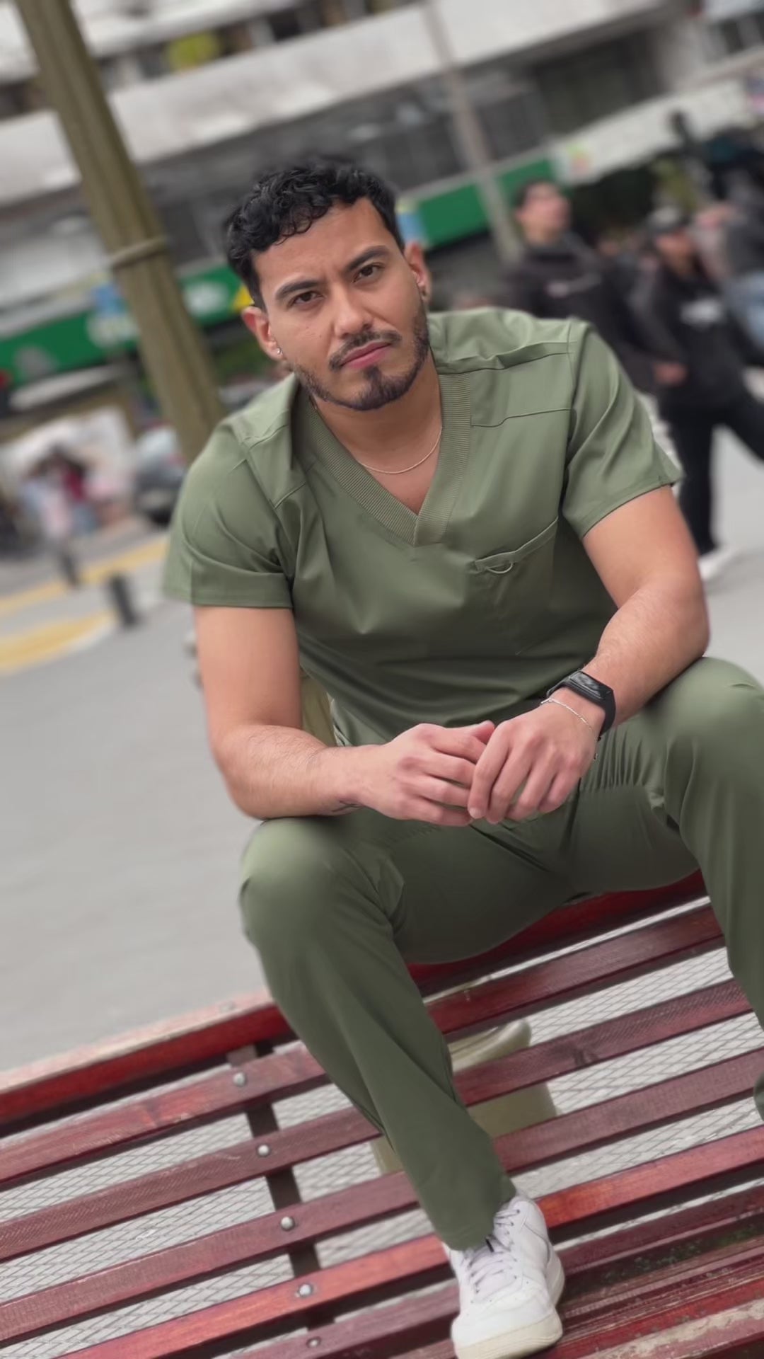 PANTALÓN CLÍNICO HOMBRE PROFLEX LB408 OLIVO