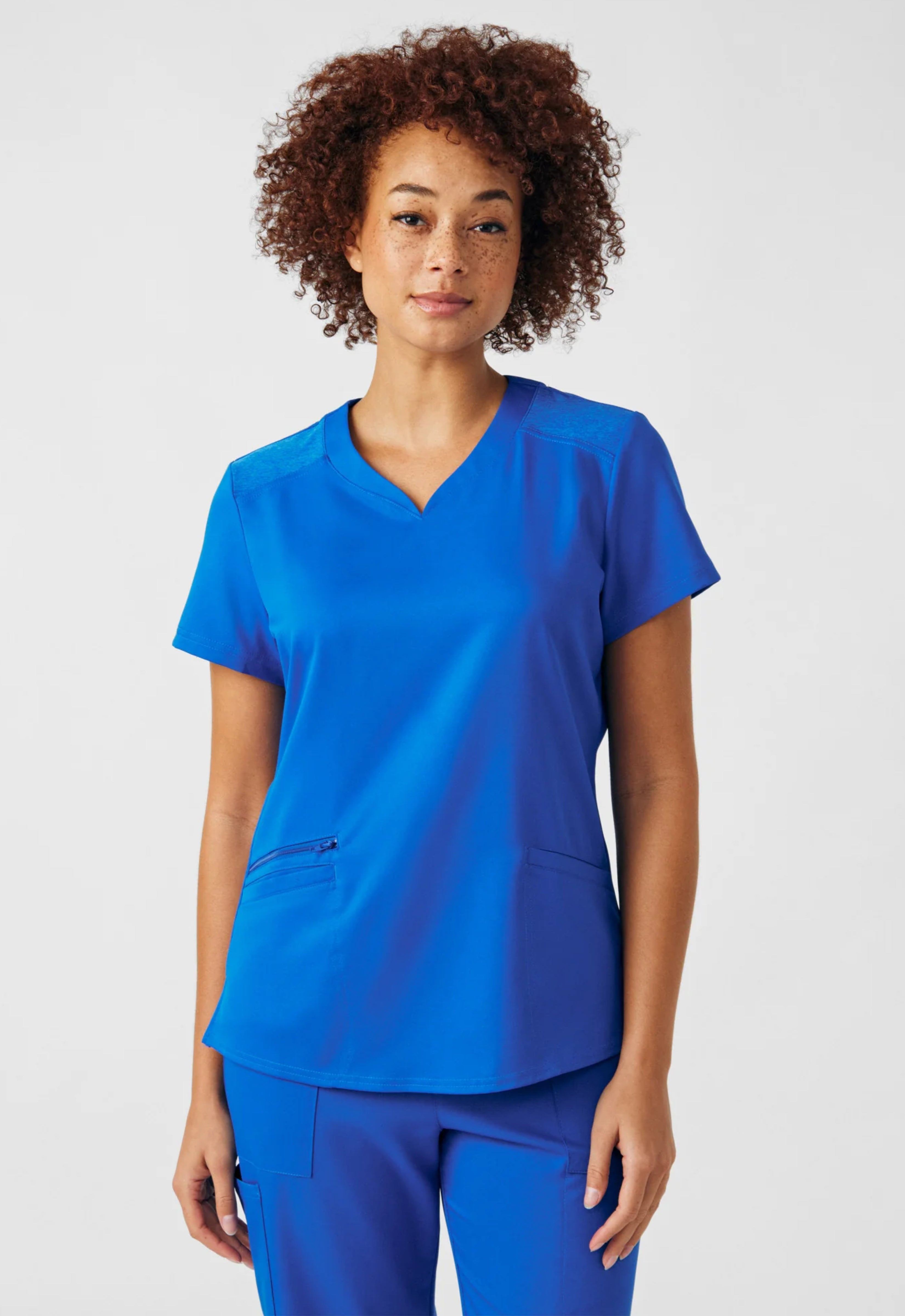 Polera Clínica Mujer Vibe WT121 Azul Rey