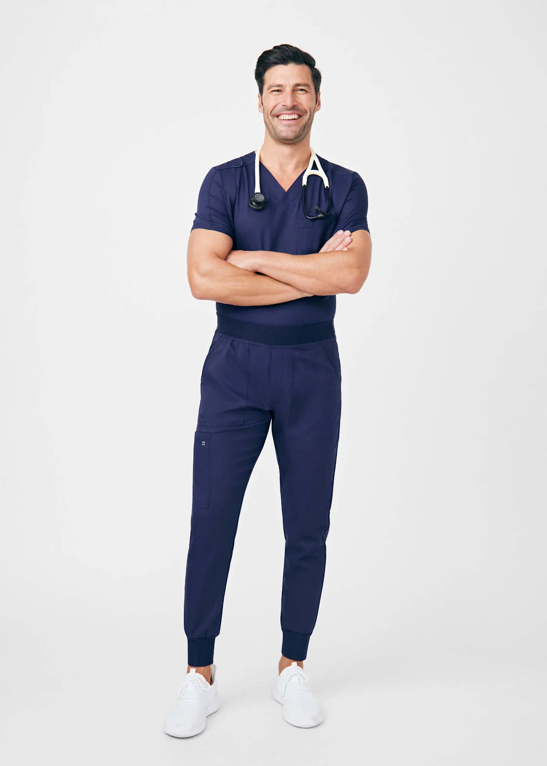 Pantalón Clínico Hombre Jogger Vibe WB431 Azul Marino