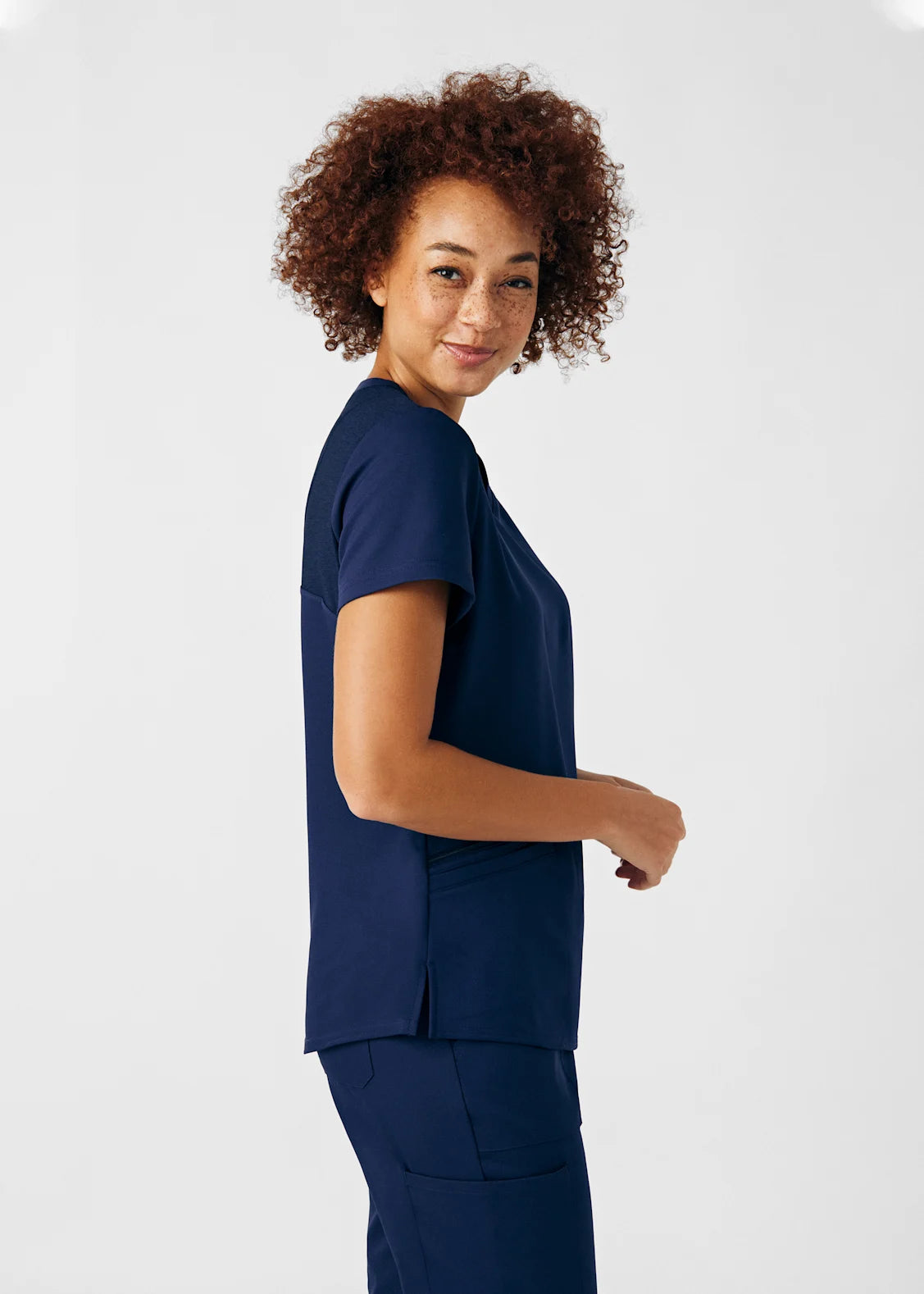 Polera Clínica Mujer Vibe WT121 Azul Marino