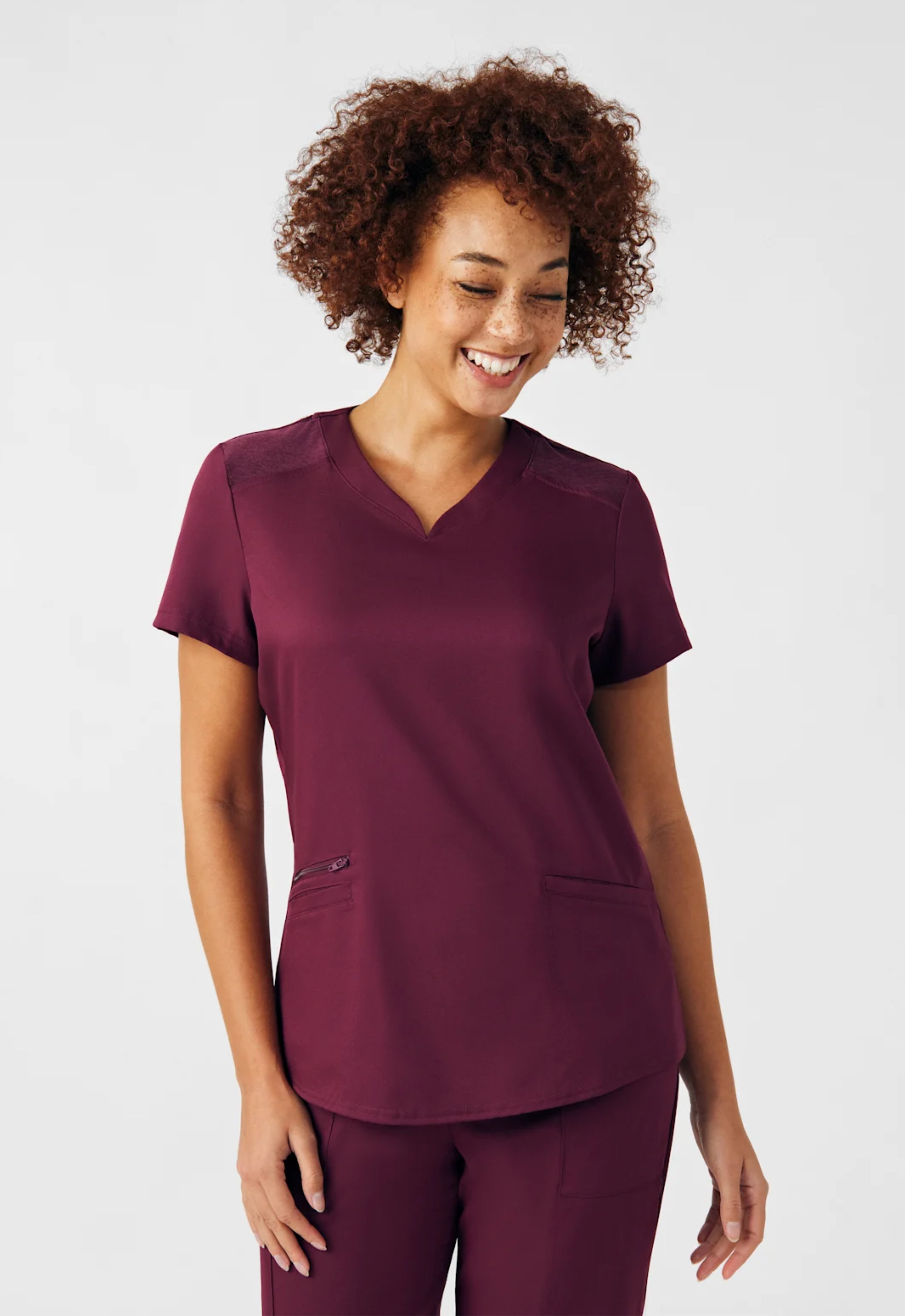 Polera Clínica Mujer Vibe WT121 Burdeo