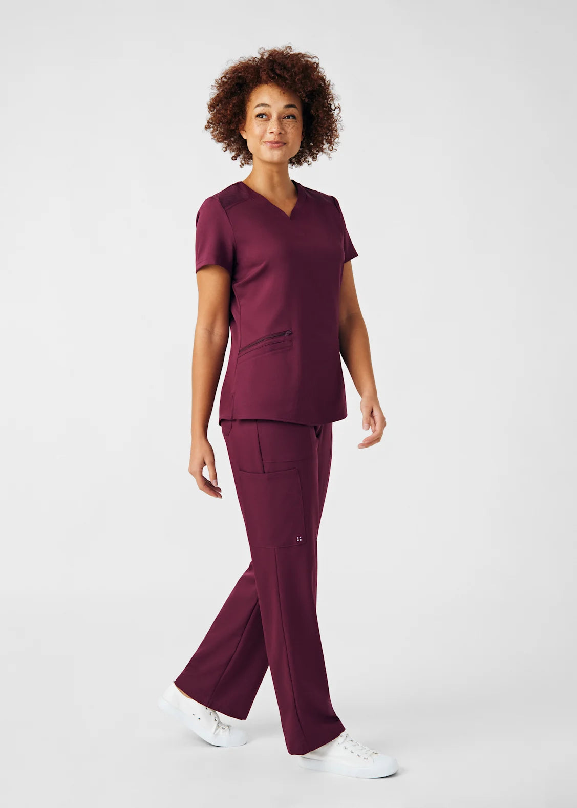 Polera Clínica Mujer Vibe WT121 Burdeo