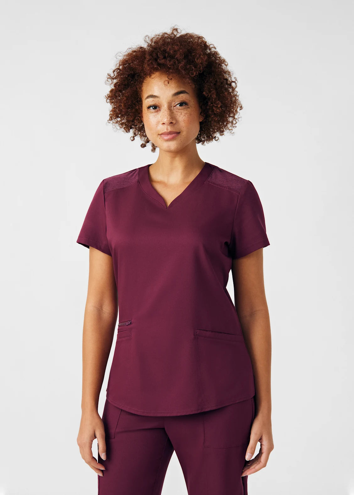 Polera Clínica Mujer Vibe WT121 Burdeo